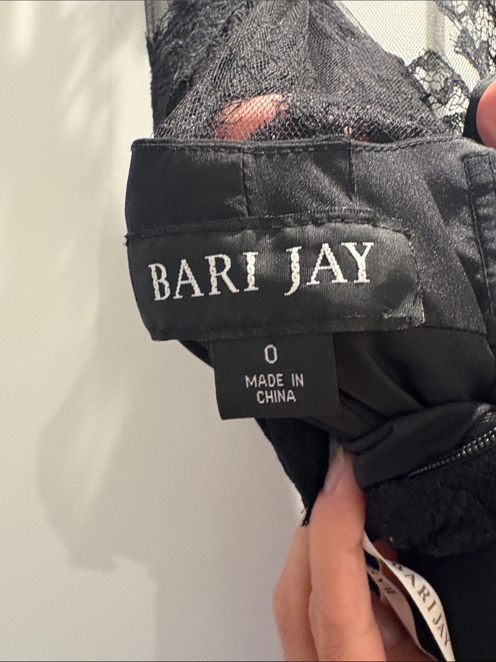 Bari Jay Black Lace Dress
